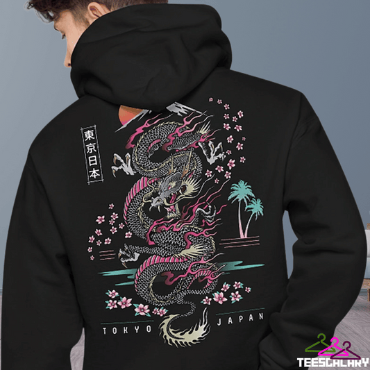 Traditional Japanese Dragon Men’s Premium Hoodie