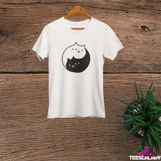 Yin Yang Cat Lover T-Shirt Gift