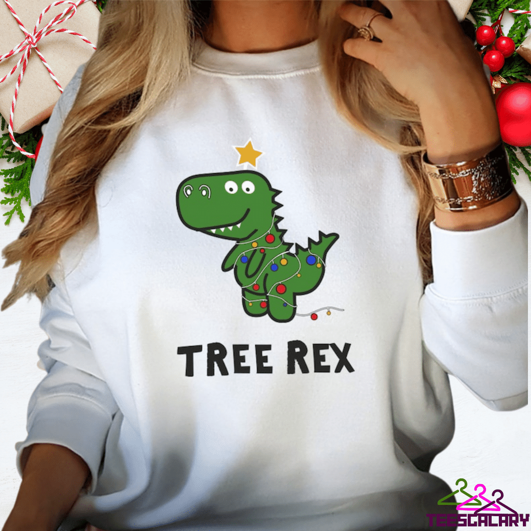 Ugly Dinosaur Funny Xmas Family Holiday Sweatshirt