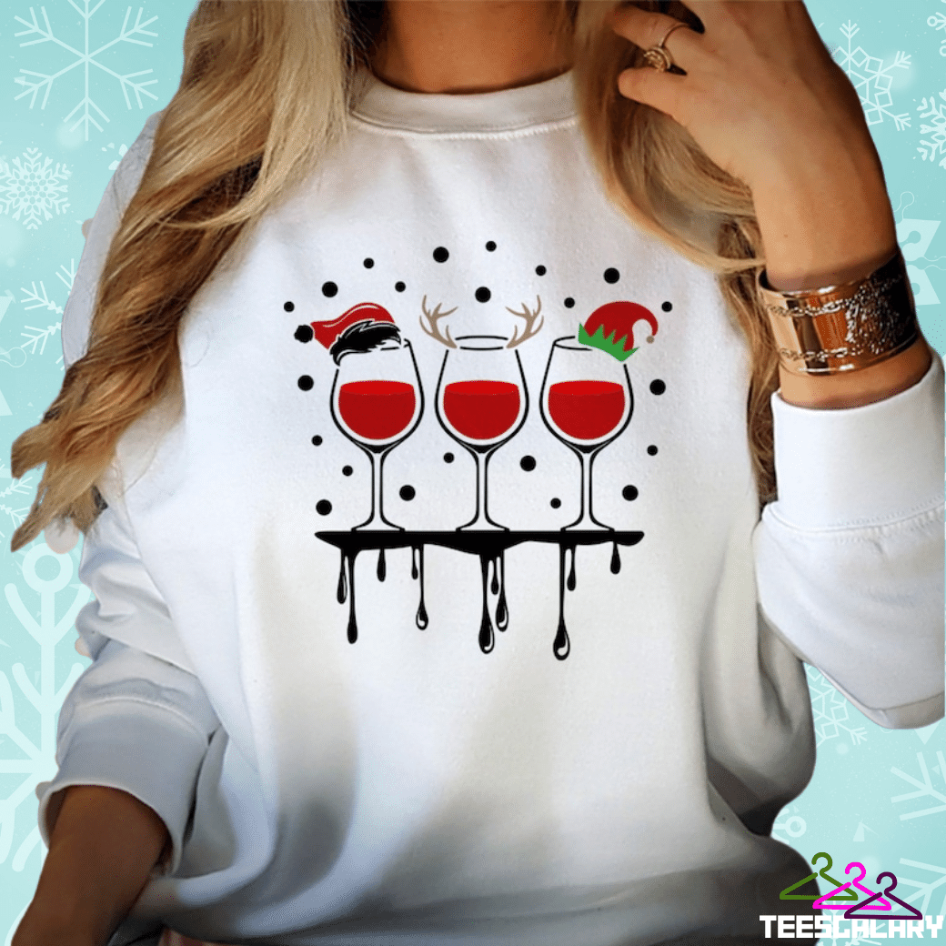 Christmas Wine Sweatshirts For Women