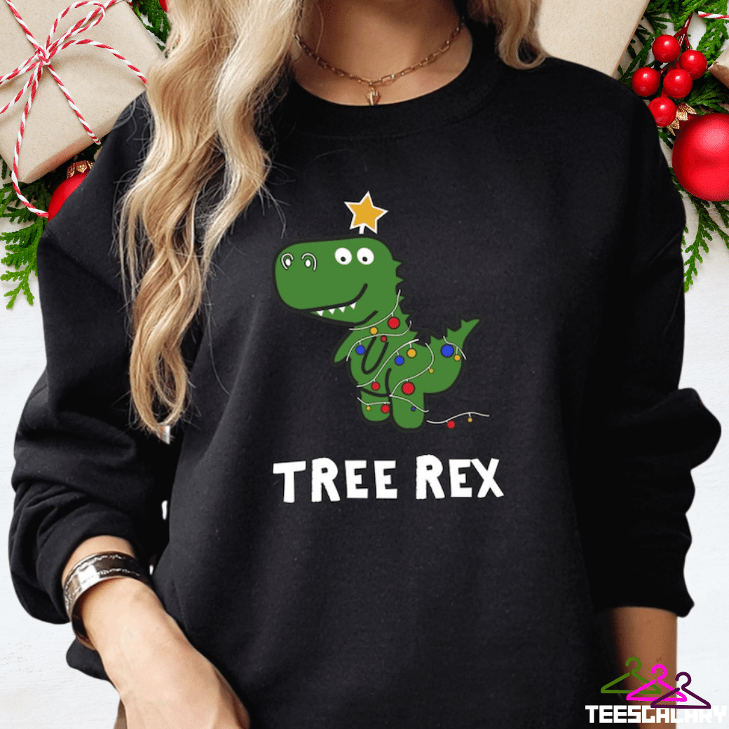 Ugly Dinosaur Funny Xmas Family Holiday Sweatshirt