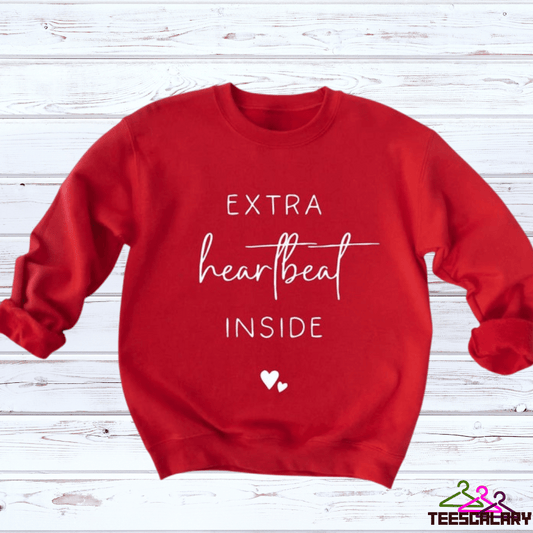 Baby Reveal Extra Heartbeat Inside Women Sweatshirt