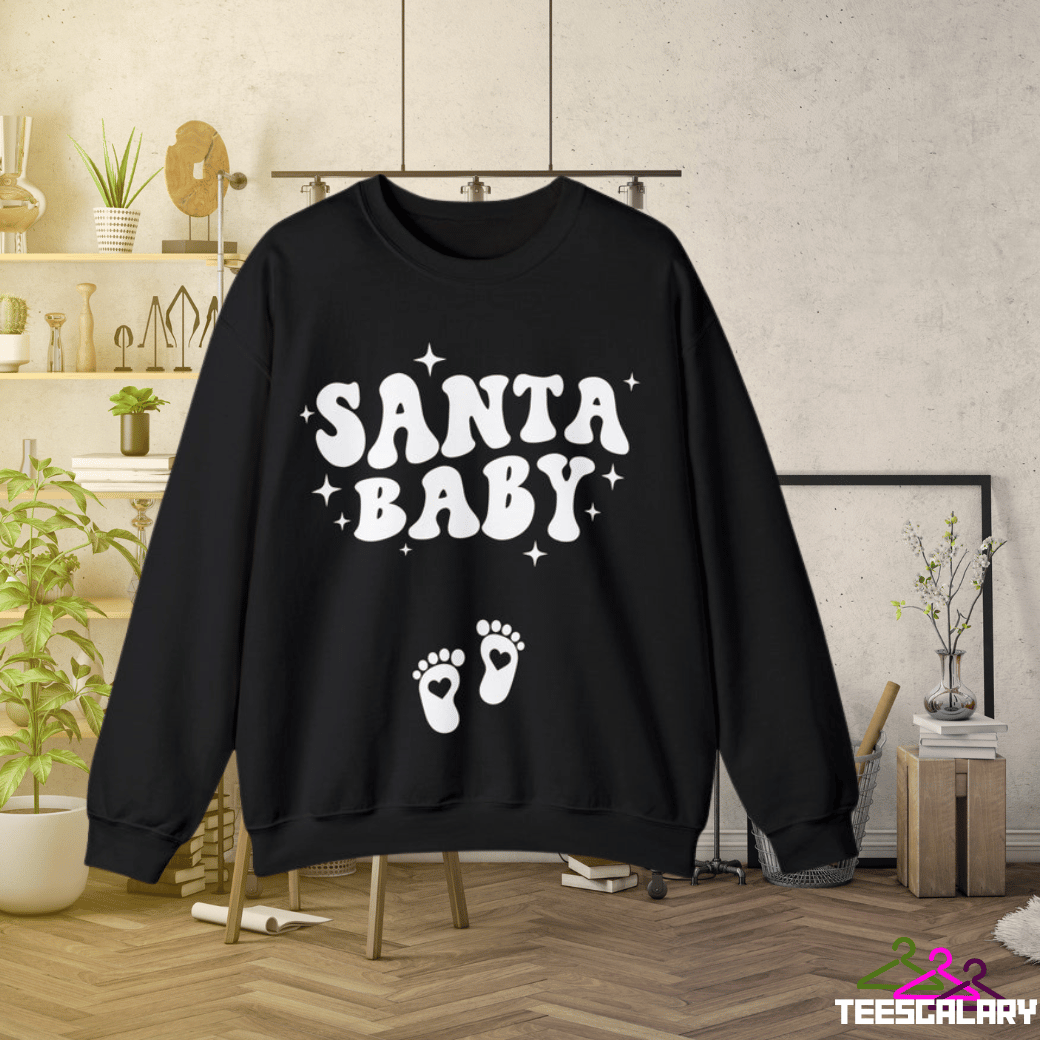 Christmas Baby Announcement Santa Baby Mom to Be Sweatshirt