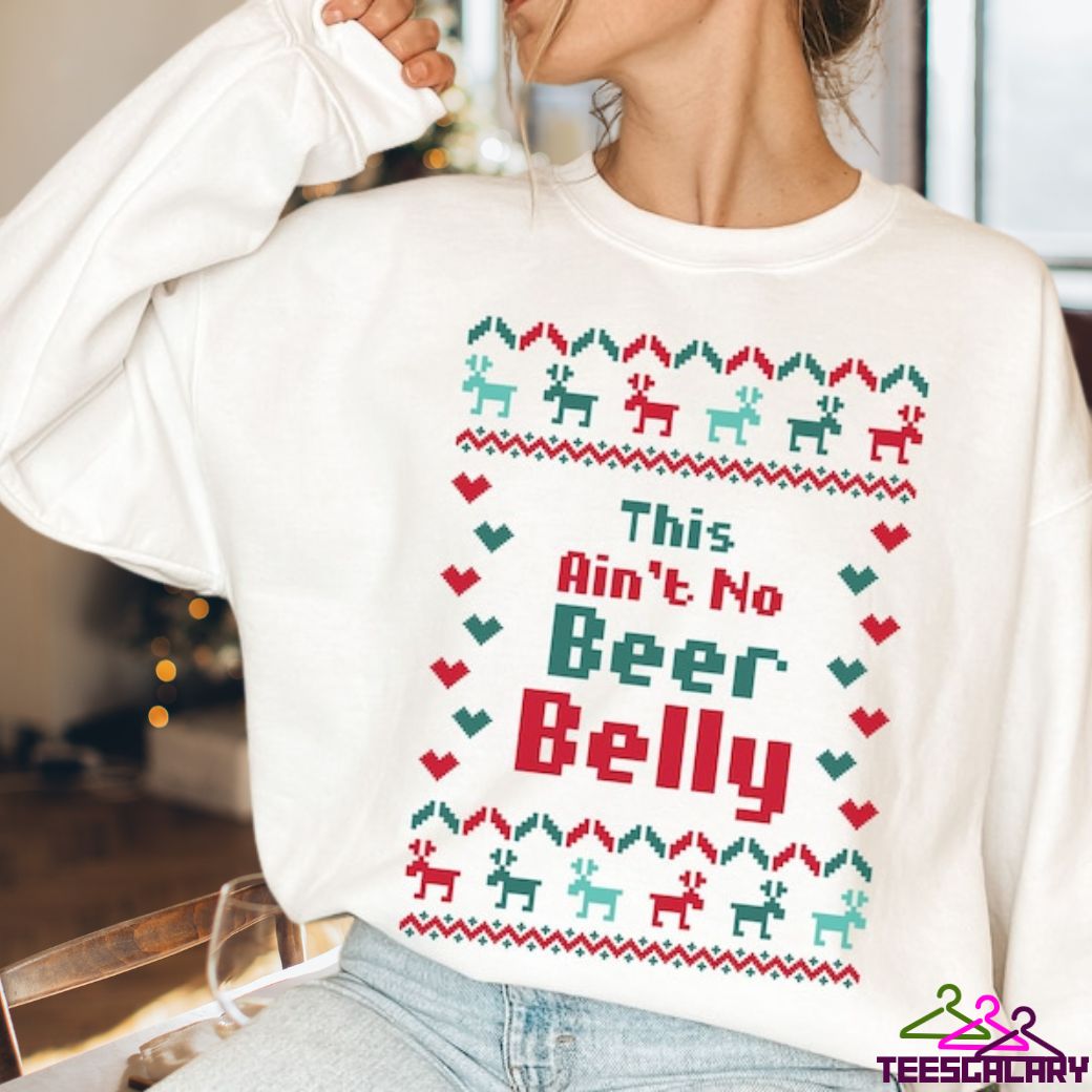 Funny Pregnancy Reveal Christmas Couple Sweatshirt