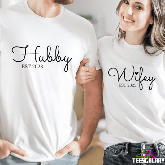 Wifey Hubby Couples Honeymoon T-Shirts