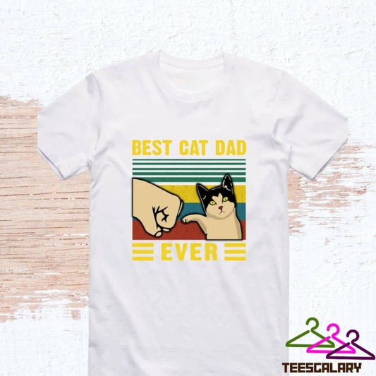 Best Cat Dad Funny Men's T Shirt