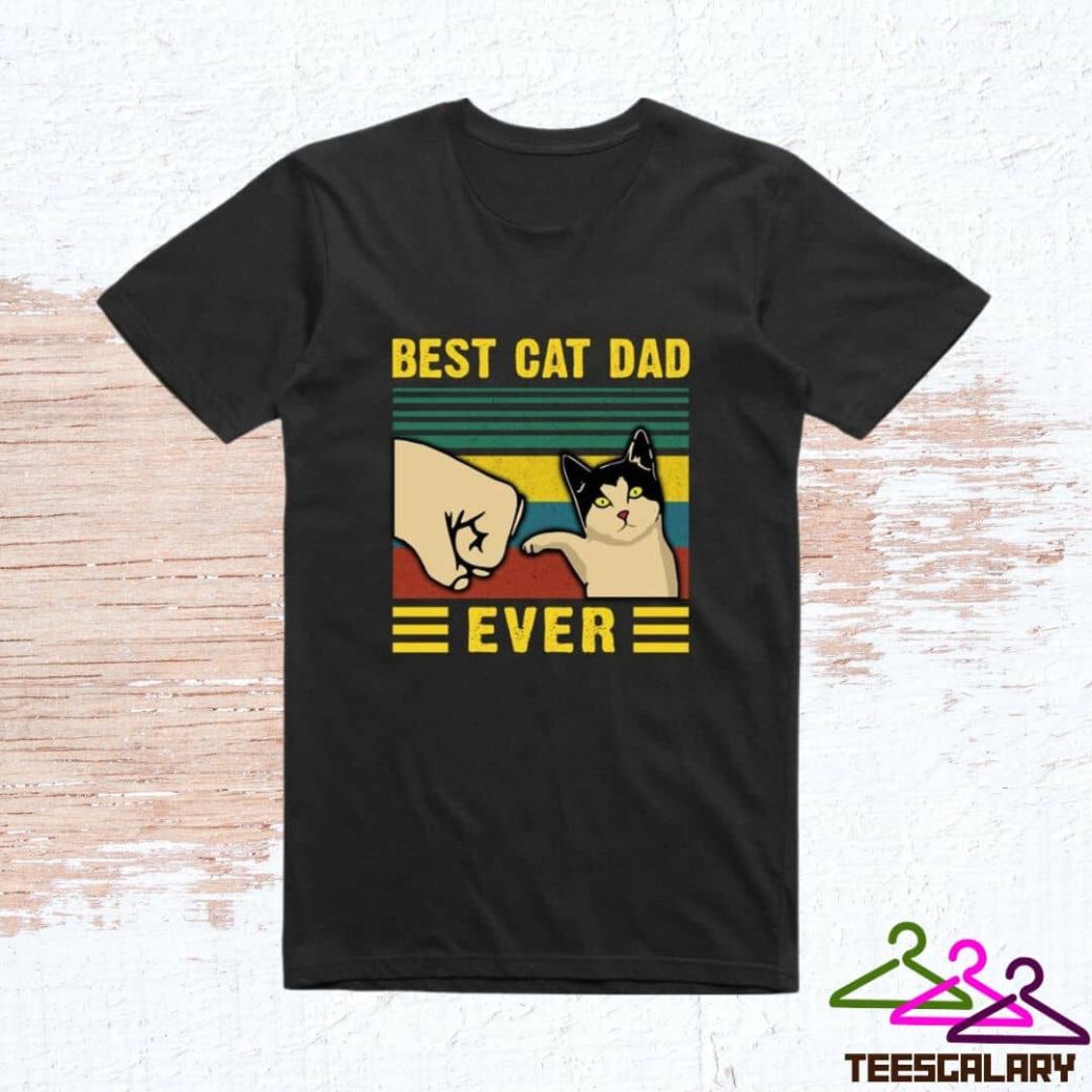 Best Cat Dad Funny Men's T Shirt