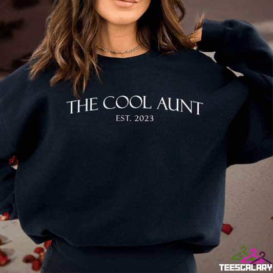 Pregnancy Announcement Cool Aunt Sweatshirt