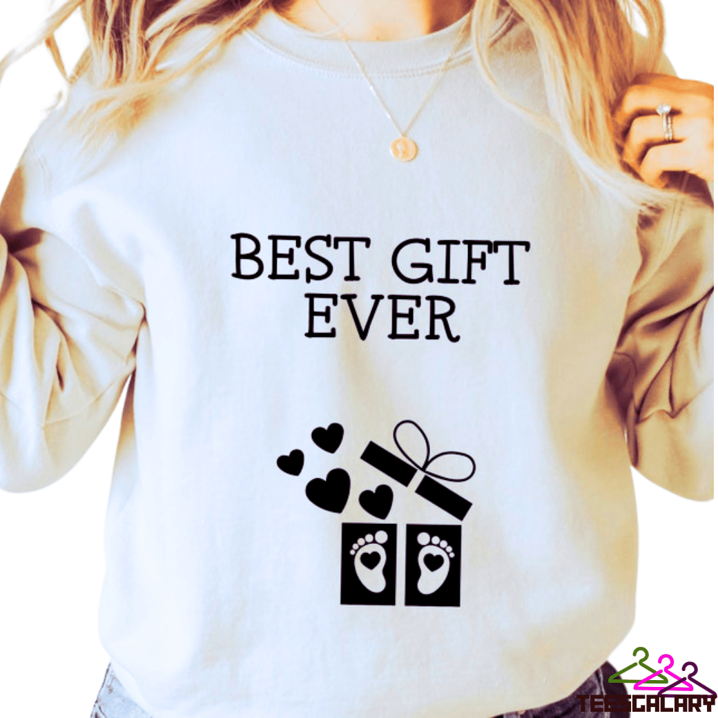 Mama To Be Present, Baby Announcement Sweatshirt