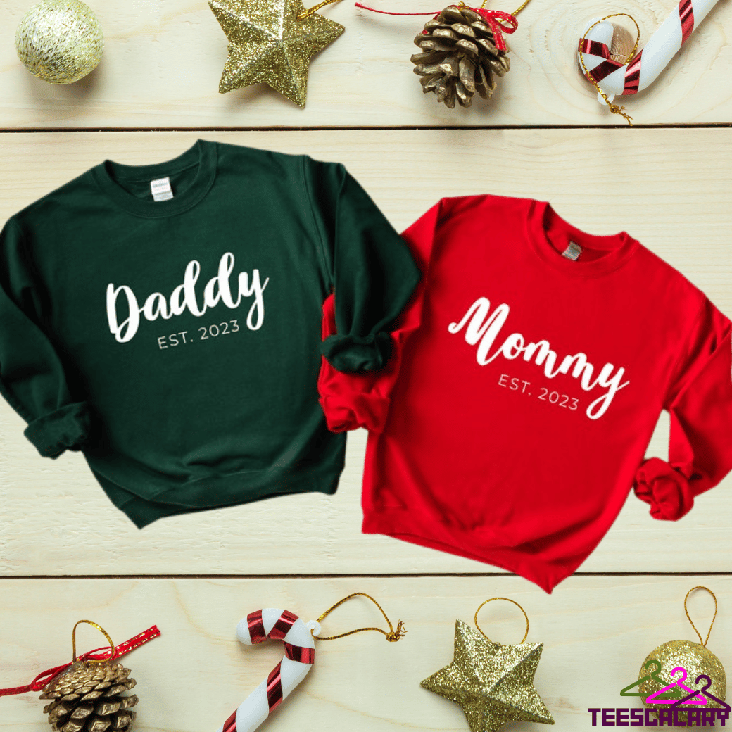 Daddy Mommy Christmas Wear Sweatshirts For Couple